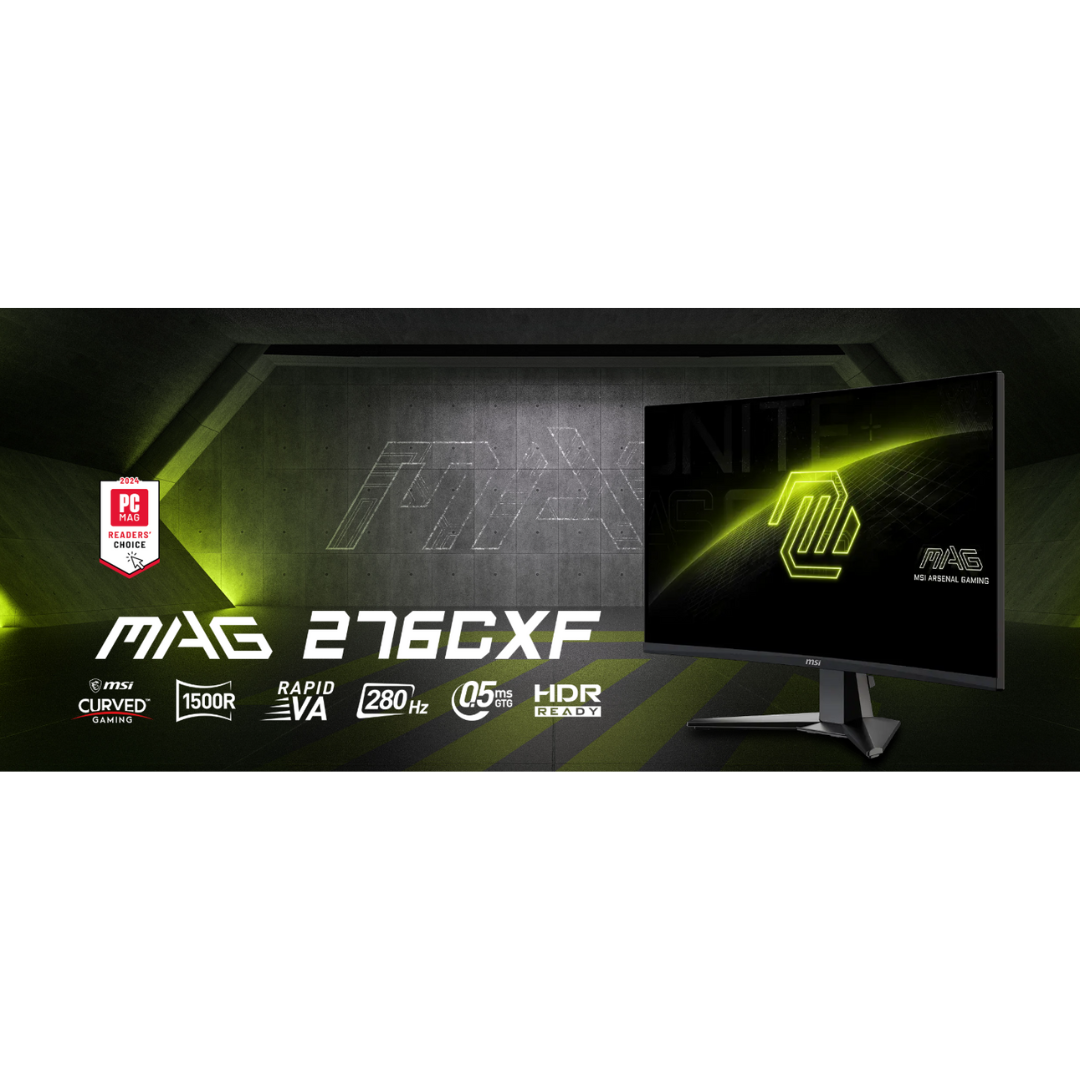 MSI MAG 276CXF 27" VA 280Hz FHD 1920x1080 0.5ms (GtG) Rapid Curved Gaming Monitor