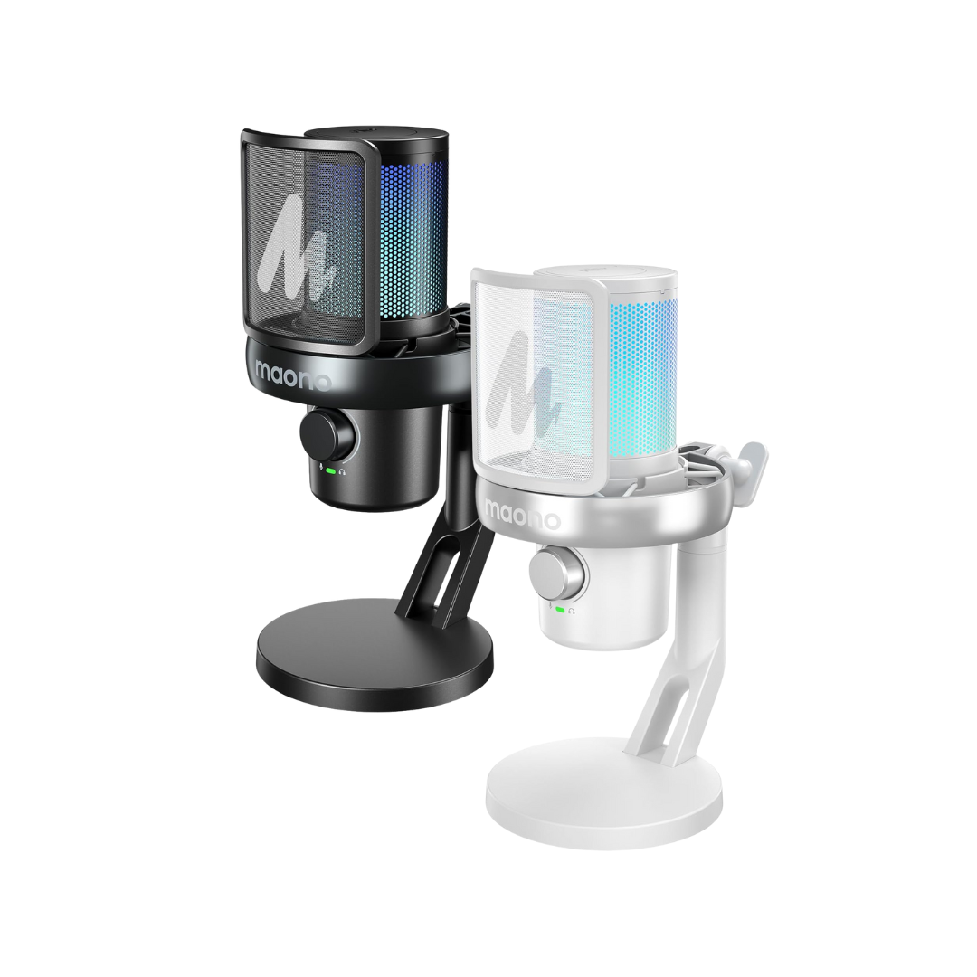 Maono DM40 Pro Wireless RGB Condenser Gaming Desktop Microphone ( Black | White )