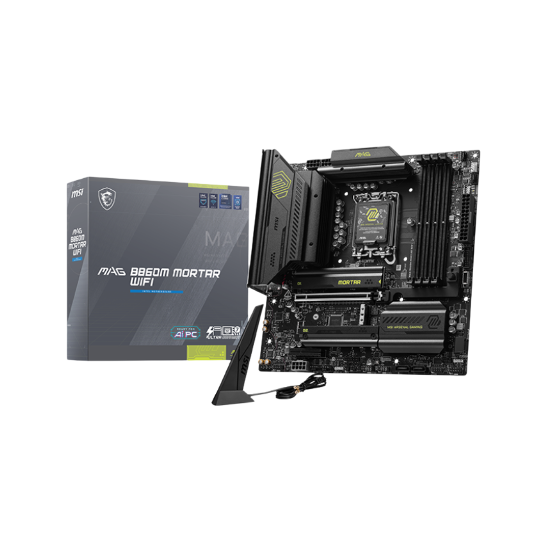 MSI MAG B860M Mortar WiFi 4*D5 mATX LGA1851 Motherboard
