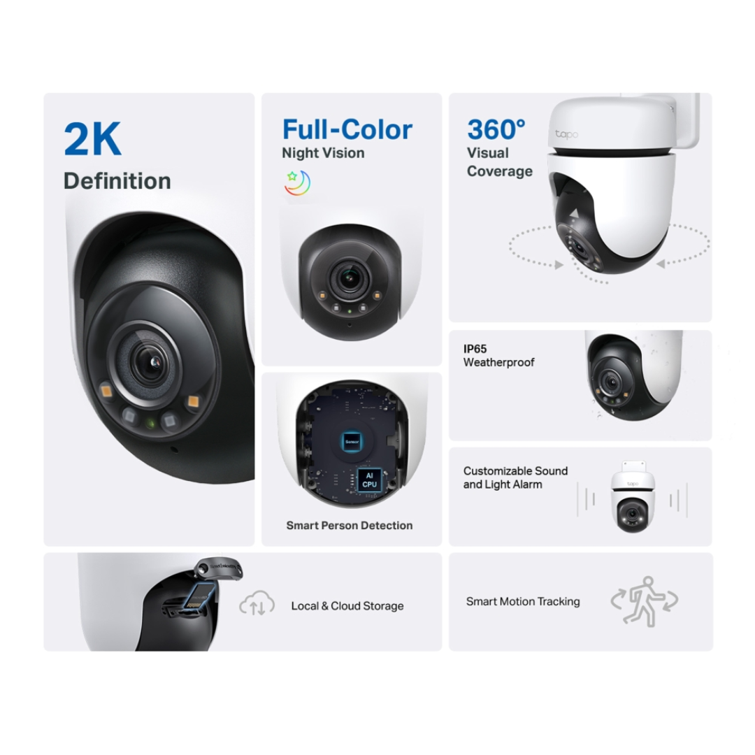 TPLink Tapo C510W 2K 3MP Outdoor Pan/Tilt Security WiFi Camera