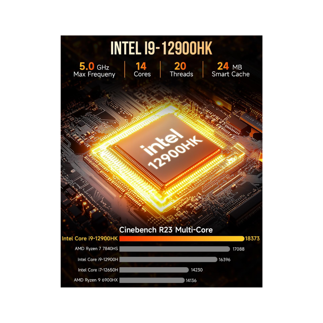 GMKtec M3 Plus NucBox Mini PC (Black) - Intel i9-12900K | 32GB DDR4 | 1TB M.2 | WiFi 6 | 2.5G | Windows 11 Pro