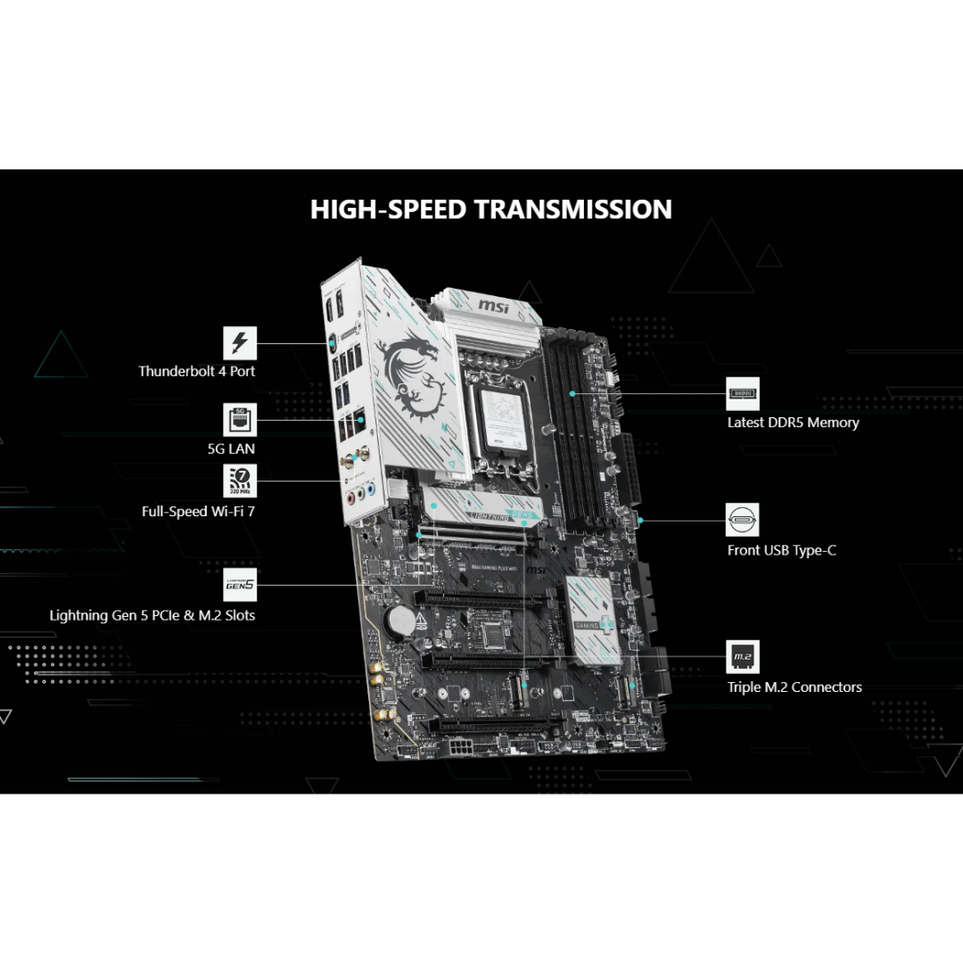 MSI B860 Gaming Plus WiFi 4*D5 ATX LGA1851 Motherboard