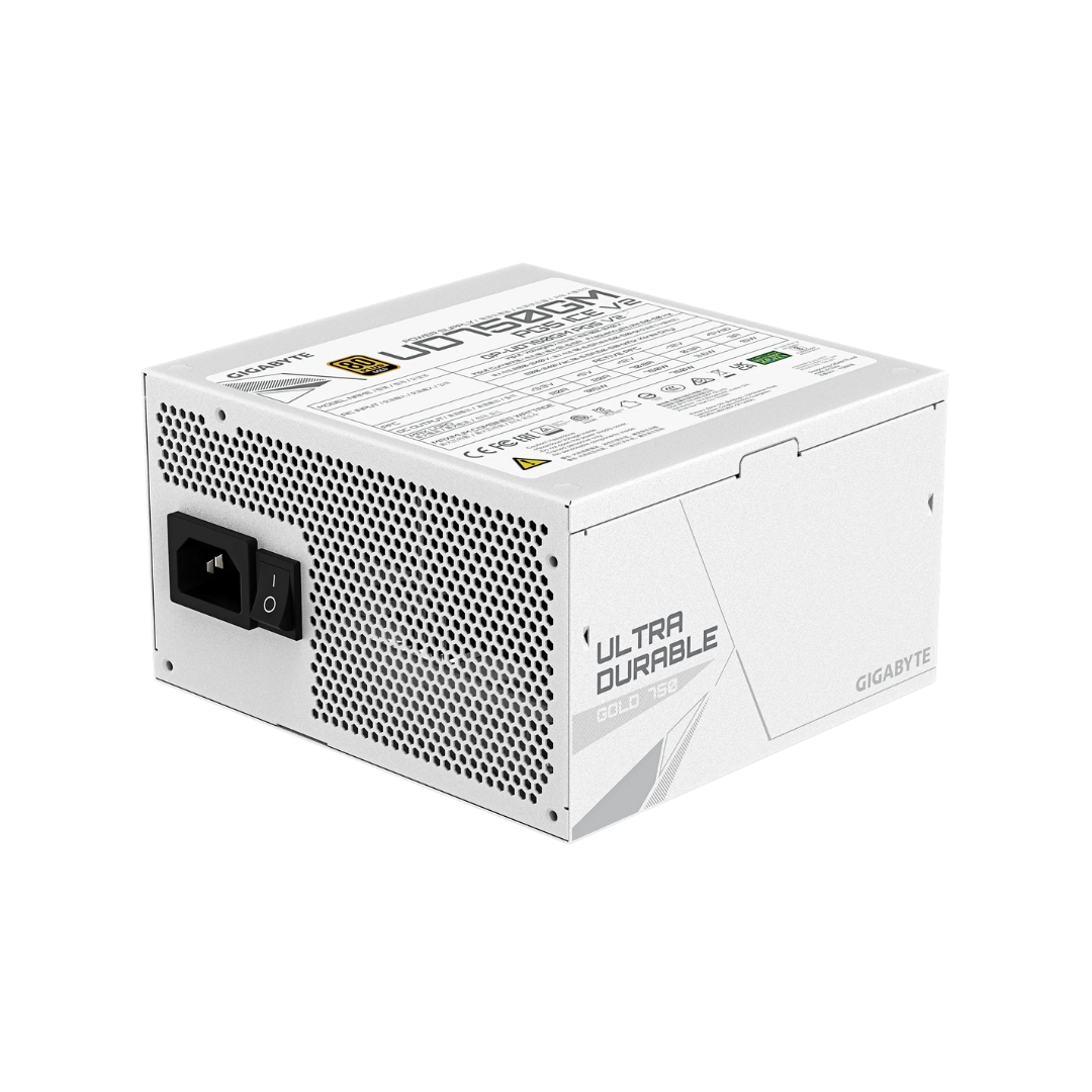 Gigabyte UD750GM V2 ICE 750w ATX3.1 80+ GOLD Full Modular White Power Supply GP-UD750GM PG5 ICE