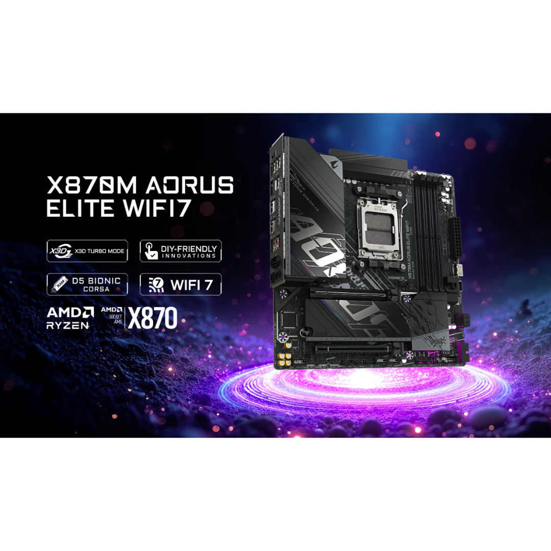 Gigabyte X870M AORUS ELITE WiFi7 DDR5 AM5 Motherboard