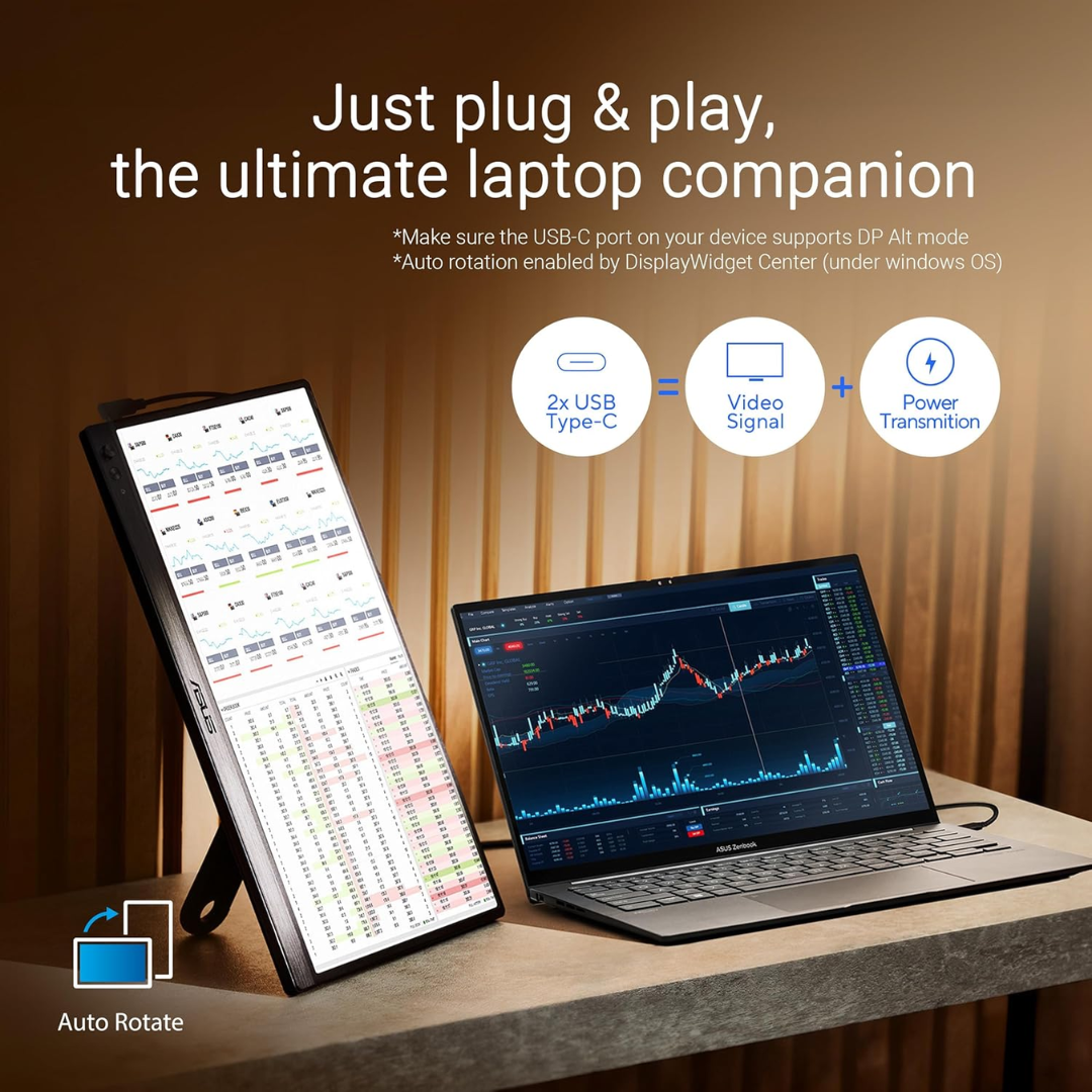 Asus Zenscreen MB169CK 15.6" IPS 60Hz 1920X1080 5ms GTG Portable USB-C Monitor