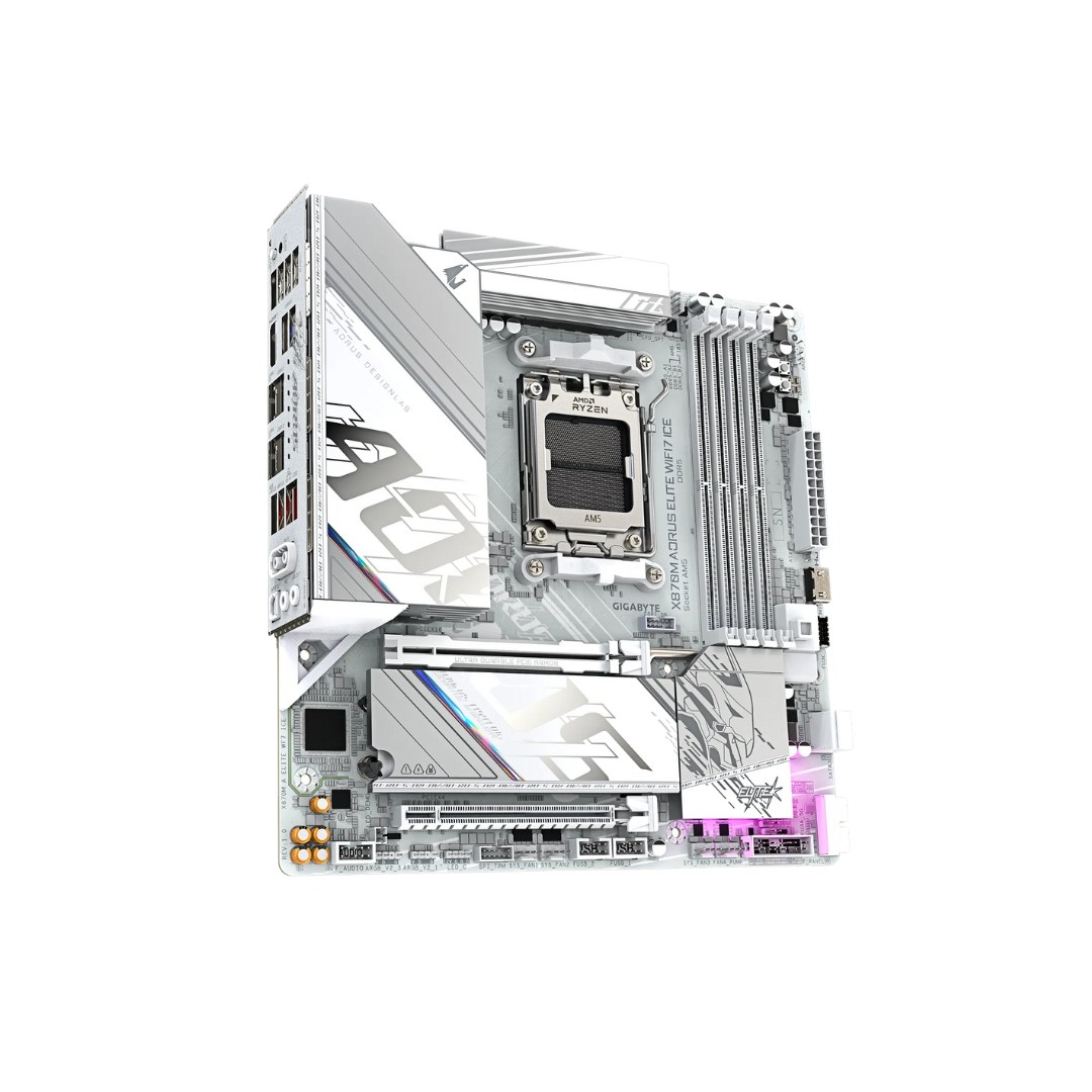 Gigabyte X870M AORUS ELITE WiFi7 ICE DDR5 AM5 Motherboard