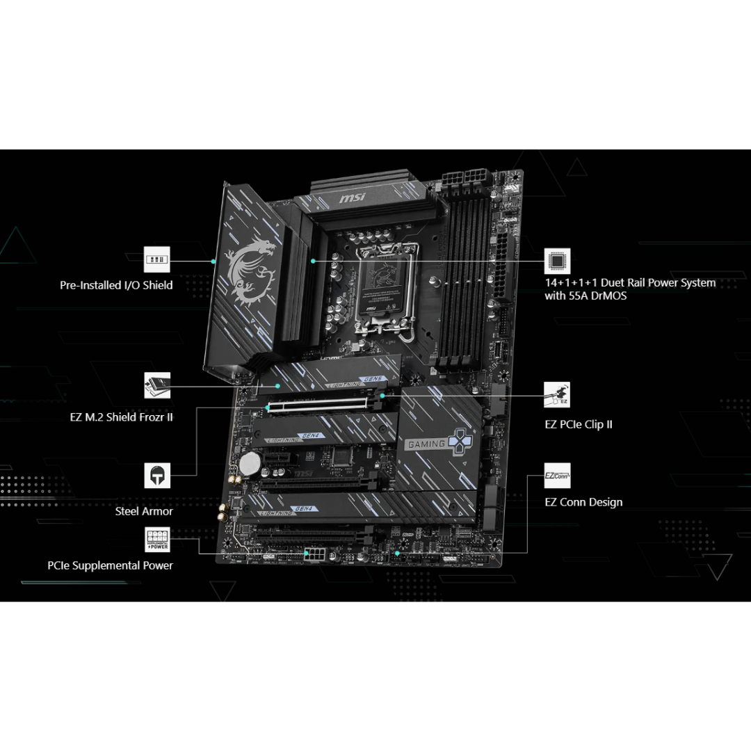 MSI Z890 Gaming Plus WiFi 4*D5 ATX LGA1851 Motherboard