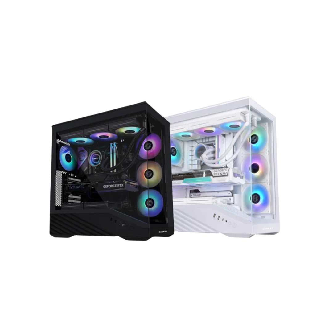Lian Li Vector V100 ATX TG Mid-Tower PC Case with Pre-Installed LED RGB Strip ( Black V100X | White V100W )