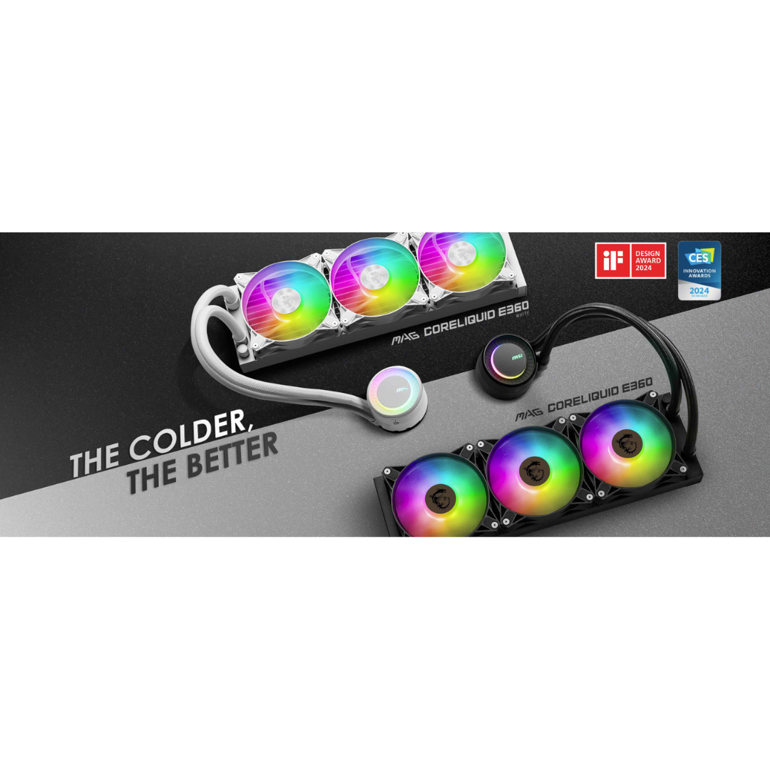 MSI MAG Coreliquid E360 White ARGB CPU Liquid Cooler