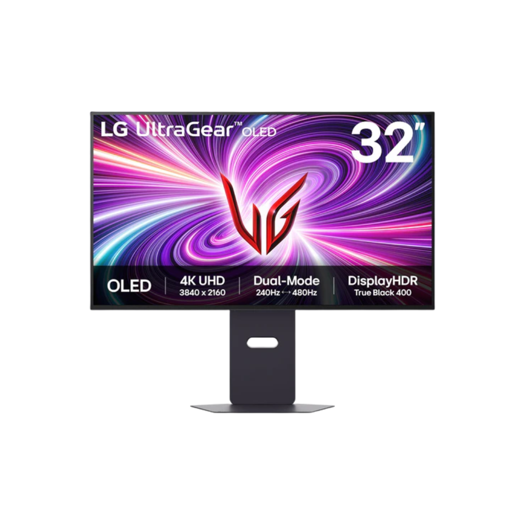 LG UltraGear OLED 32GS95UV-B 32" 4K UHD (3840x2160) Dual-Mode (4K 240Hz/FHD 480Hz) 0.03ms GTG DisplayHDR Tilt/Height/Swivel/Pivot Gaming Monitor