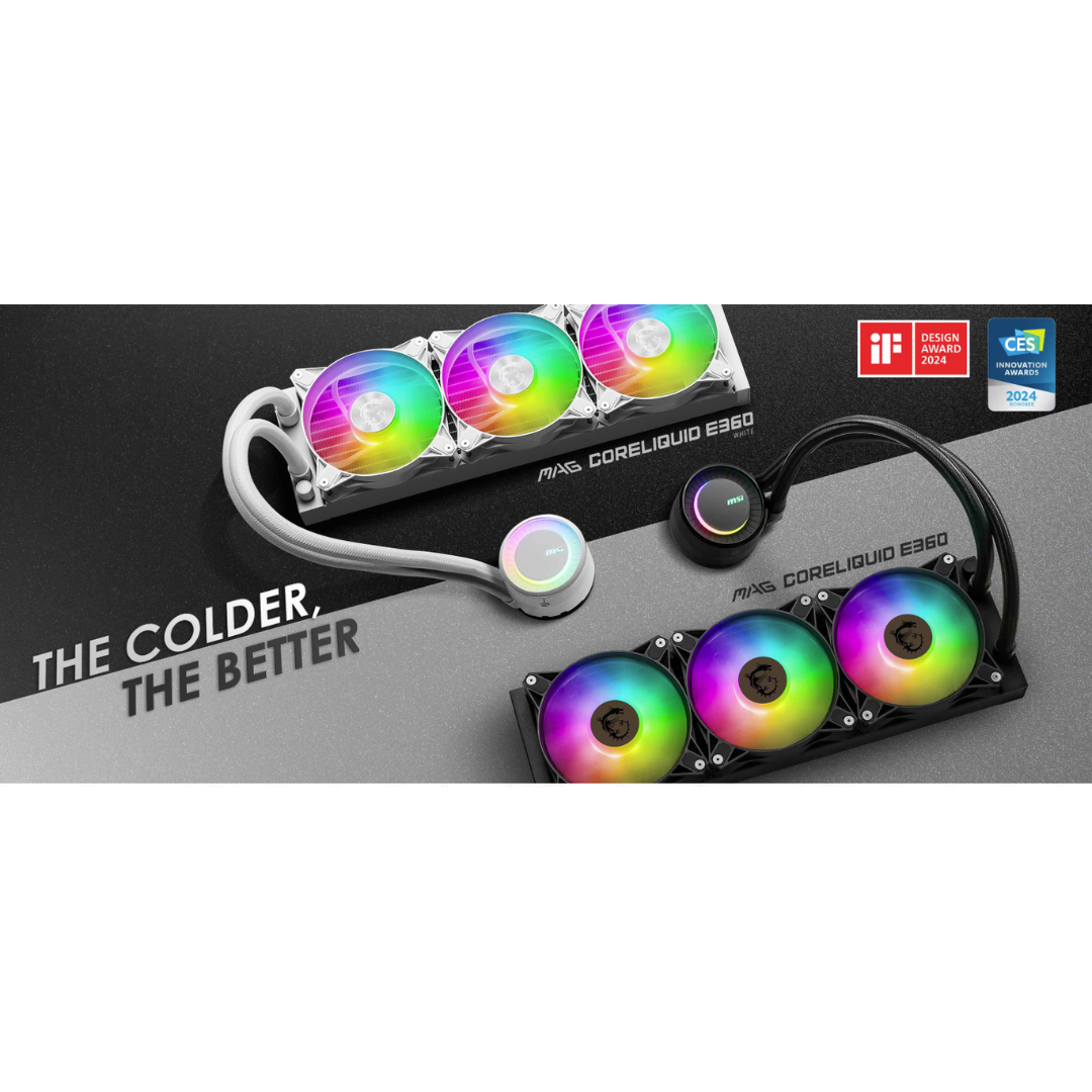 MSI MAG Coreliquid E360 Black ARGB CPU Liquid Cooler