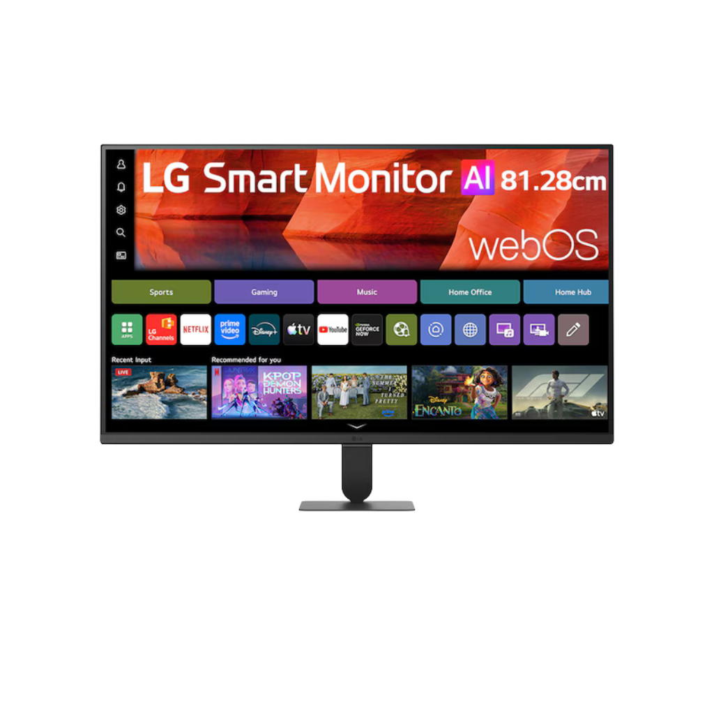 LG 32U501SB-B 32" VA 120Hz FHD 1920x1080 5ms GTG Smart Monitor AI U5s, for Streaming With Webos Tilt Adjustment