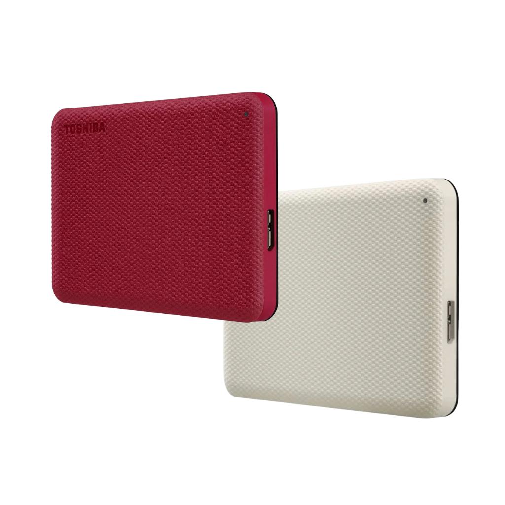 Toshiba Canvio Advance 2TB 2.5" USB 3.2 Portable External Hard Drive DTCA20 (Red | White)