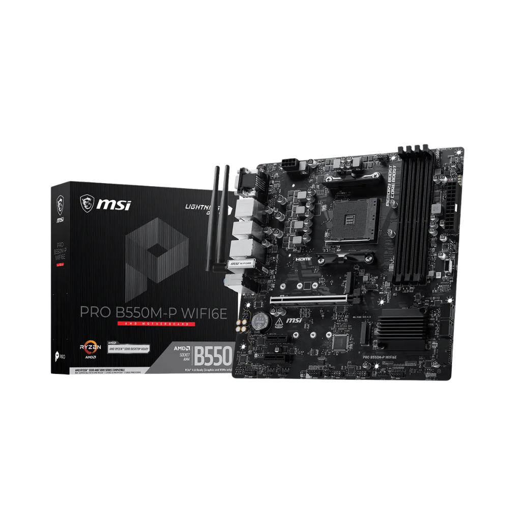 MSI PRO B550M-P WIFI6E M-ATX DDR4 AMD Socket AM4 Gaming Motherboard