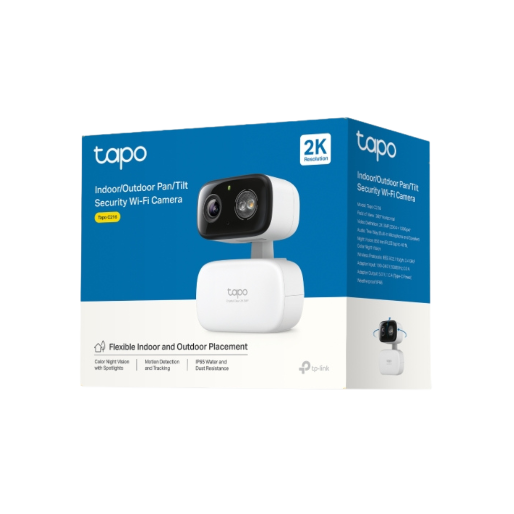 TP-Link Tapo C216 2K 3MP Indoor/Outdoor WiFi IP Security Cctv Sale Camera Connect to Cellphone with Mic and Speaker