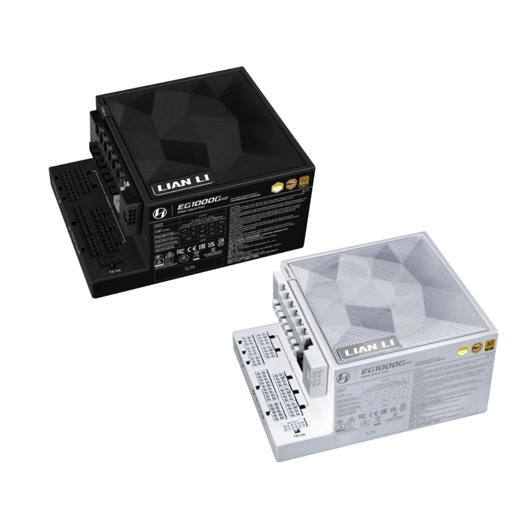 Lian Li EG1000C Edge V2 GOLD 1000W w/ Hub ATX 3.1 PCIe 5.1 Power Supply ( Black G9P.EG1000C.BH00.US | White G9P.EG1000C.WH00.US)