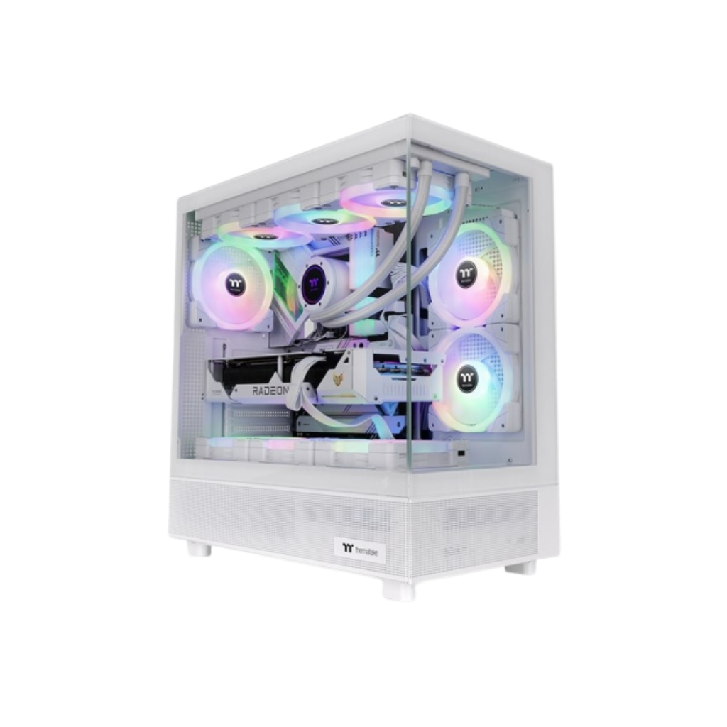 Thermaltake View 270 TG ARGB Mid Tower ATX Tempered Glass PC Case SNOW with 1x120mm Fan