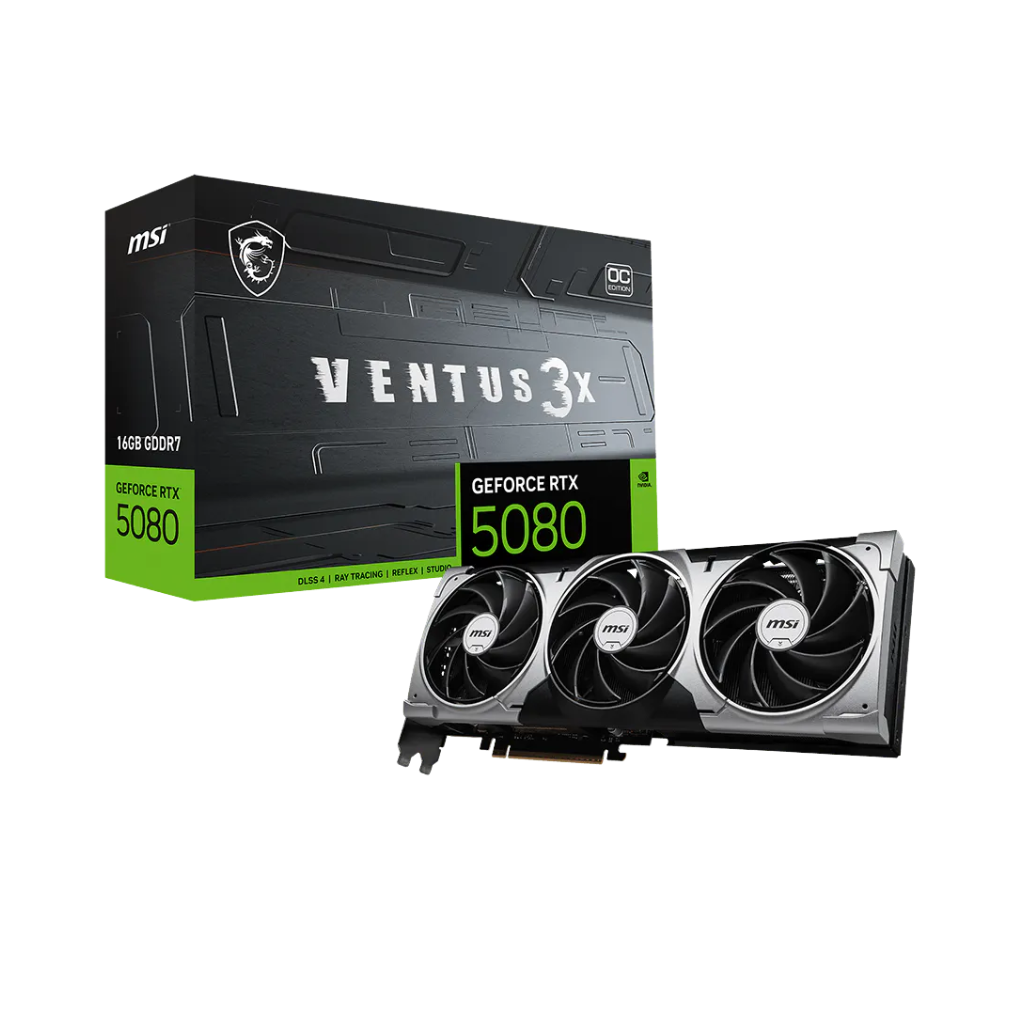 MSI RTX 5080 Ventus 3X OC 16GB GDDR7 Graphics Card 912-V531-658