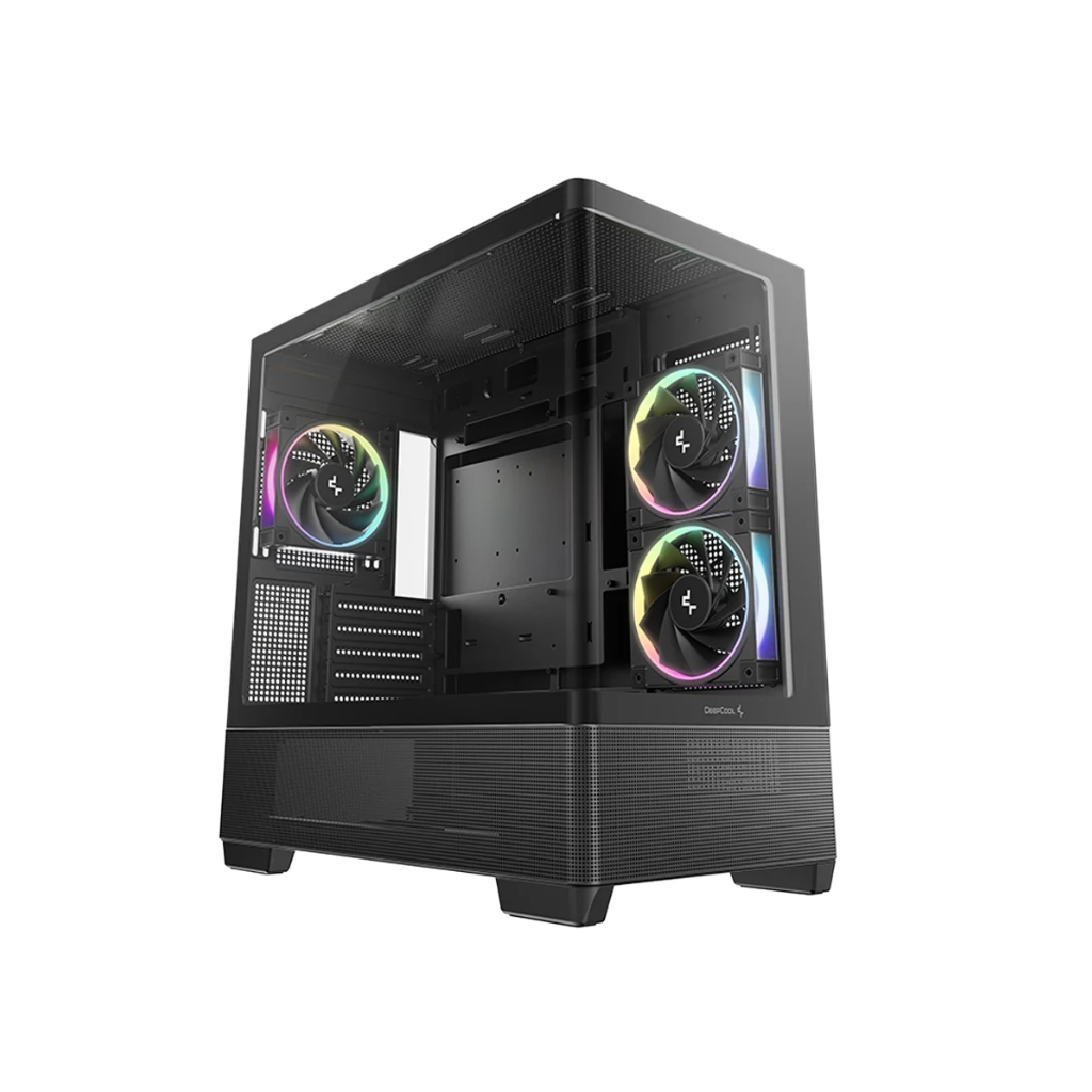 DeepCool CG380U 3F Panoramic Curved Glass M-ATX PC Case Black R-CG380U-BKAGM3-G