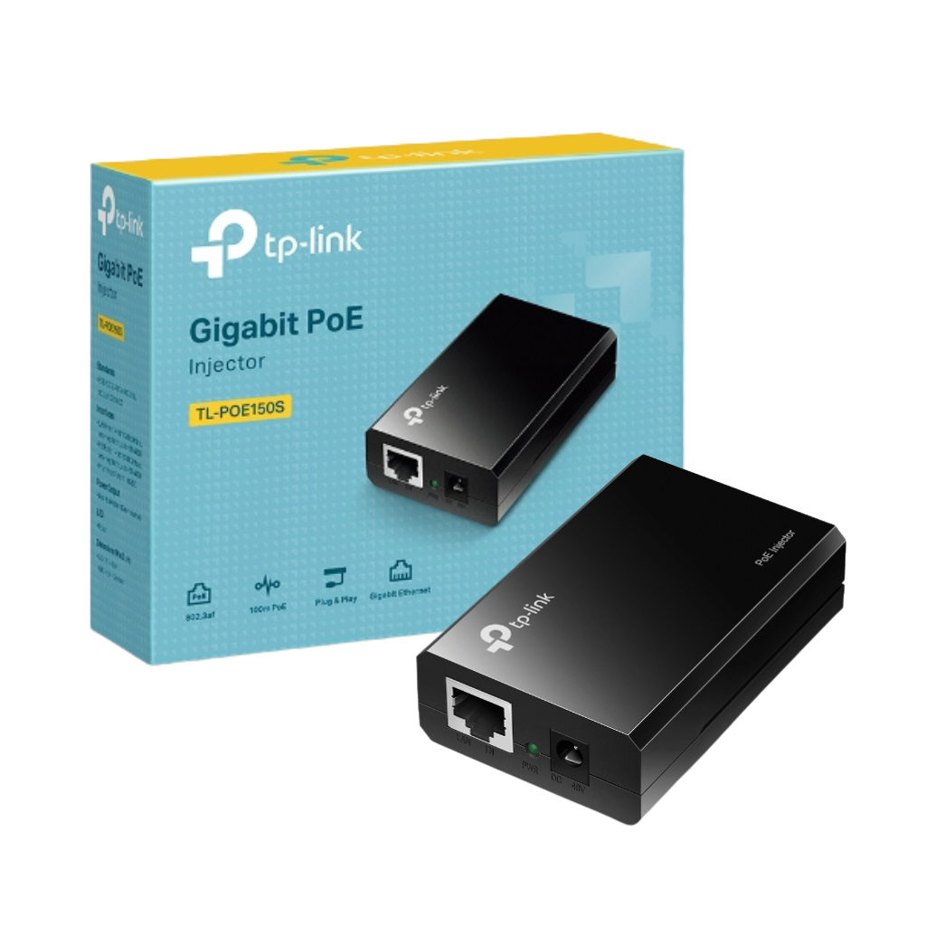 TP-Link TL-POE150S | IEEE 802.3af Compliant PoE Injector Internet Adapter PoE Port for Internet
