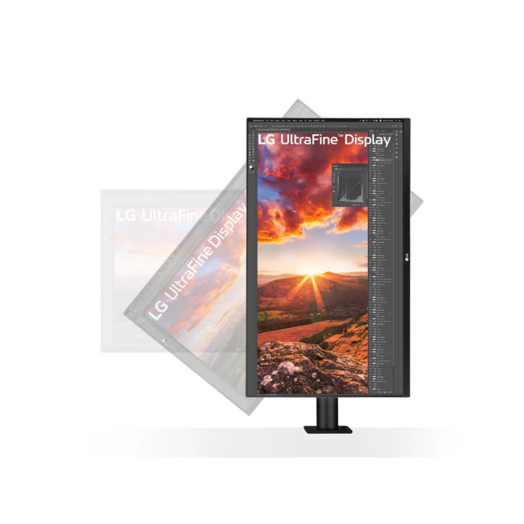 LG 32UN880K-B 31.5" IPS 60Hz 4K UHD 3840x2160 5ms GTG Ergo USB-C Monitor With C-Clamp, Tilt, Height, Swivel, Pivot Adjustment