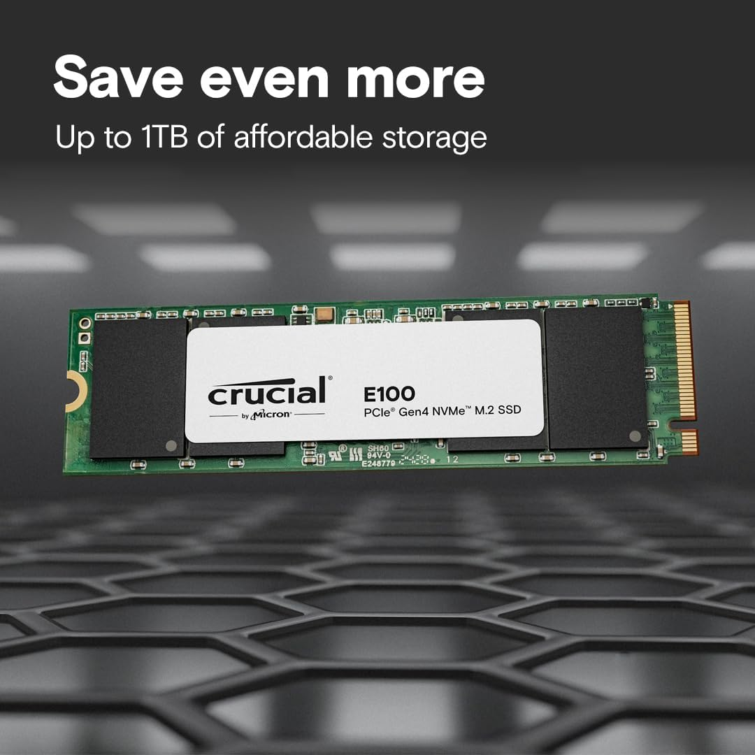 Crucial E100 Plus M.2 1TB NVMe Gen4 SSD CT1000E100SSD8