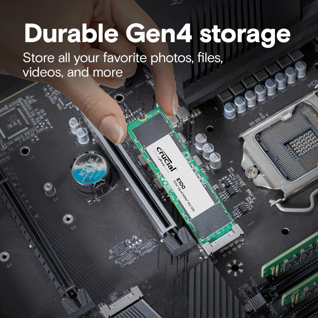 Crucial E100 Plus M.2 1TB NVMe Gen4 SSD CT1000E100SSD8