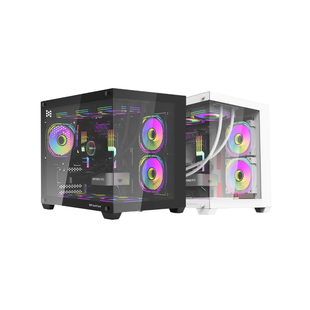 DarkFlash C285MP mATX TG Case ( Black | White )