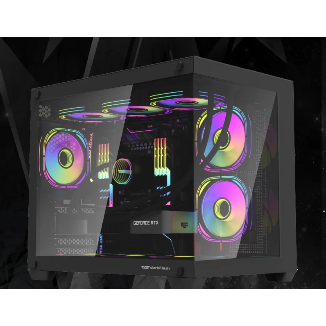 DarkFlash C285MP mATX TG Case ( Black | White )