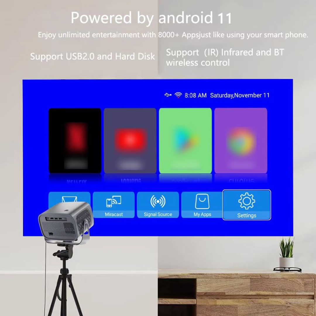 A10 4K Ultra HD Android TV Mini Smart Projector