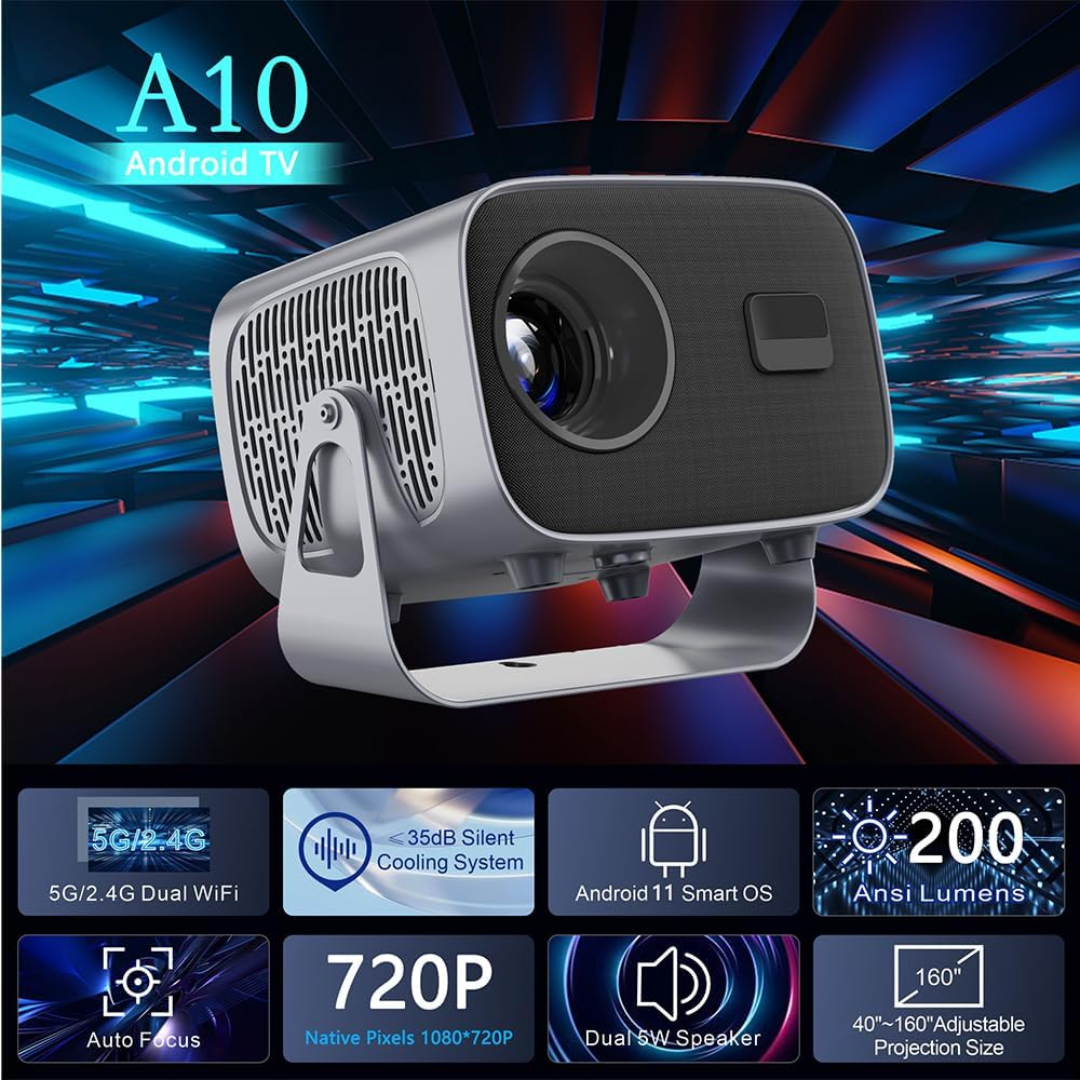 A10 4K Ultra HD Android TV Mini Smart Projector