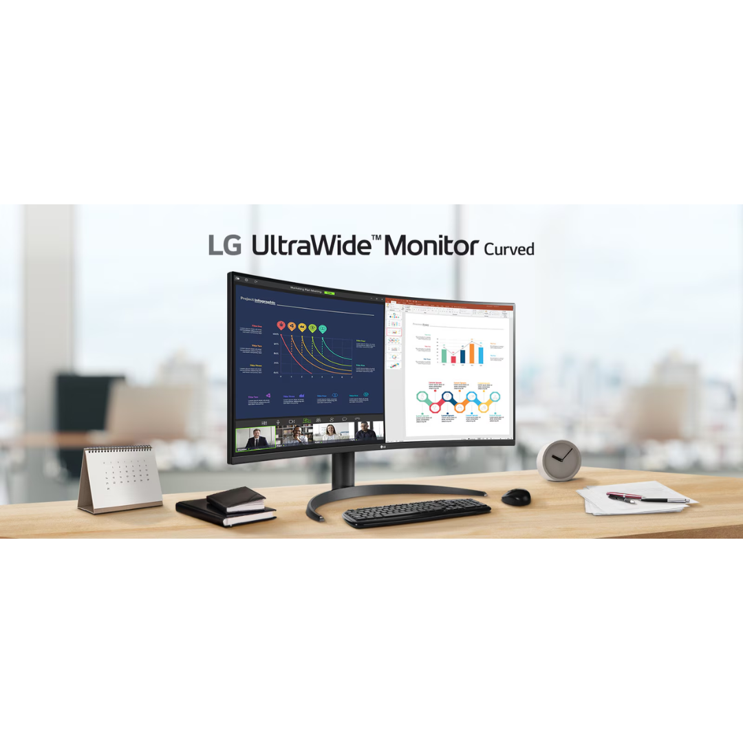 LG 34WR55QK-B 34" Ultrawide VA 100Hz WQHD (3440x1440) 5ms GTG Curved Monitor w/ USB Type-C