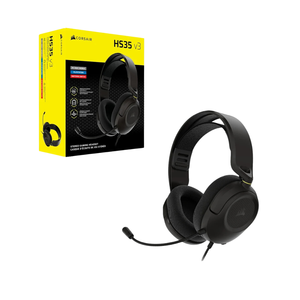 Corsair HS35 V3 Stereo Wired Gaming Headset ( Carbon CA-9011399-WW | White CA-9011400-WW )