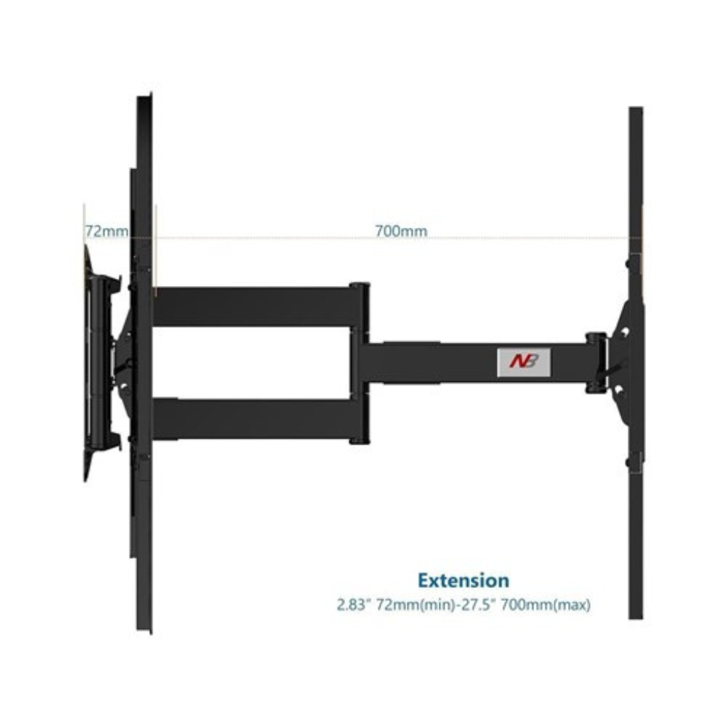 North Bayou NBSP5 WallMount 75''-110'' 200Ibs/90.9kg Vesa 400*400-800*600