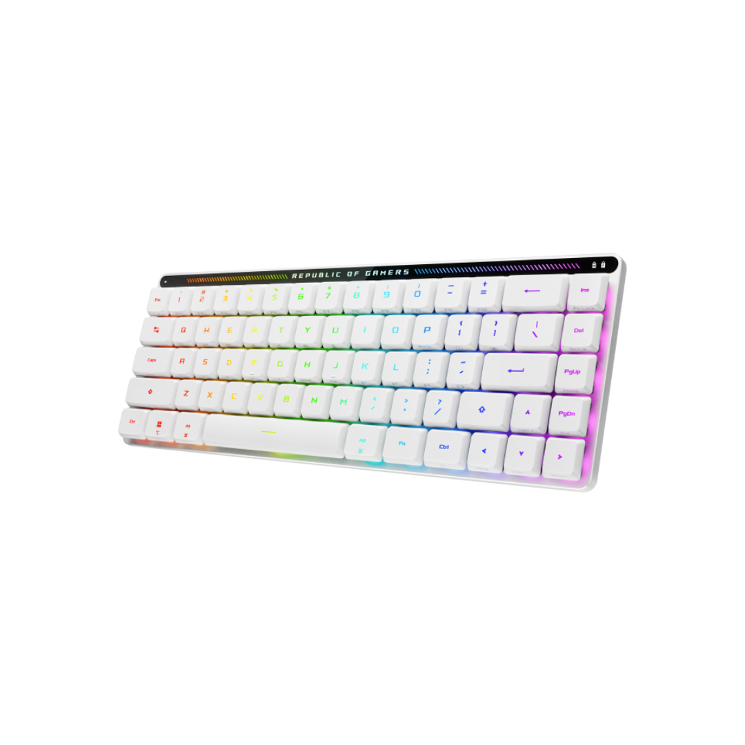 Asus ROG Falchion LP Low Profile Wireless White RX Blue 65% Gaming Keyboard M603