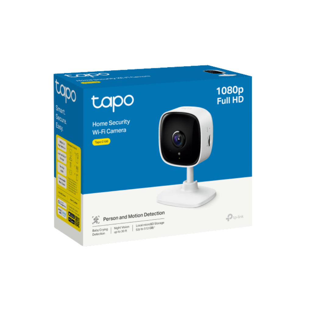 TP-Link Tapo C100 1080P Indoor WiFi IP Security Cctv Sale Baby Pet Camera Connect to Cellphone with Mic and Speaker