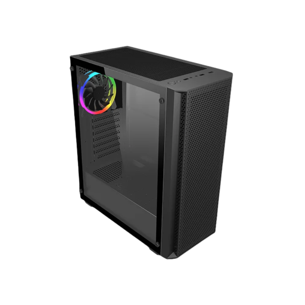 Trendsonic Breeze BR15A Mesh Front/TG Side Panel ATX PC Case with 4x120mm Fan