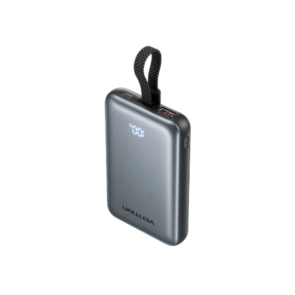 Vention 10000mAh 22.5W Magnetic Wireless Powerbank (1xUSB-C, 1xUSB-A) Gray FKQH0-TY