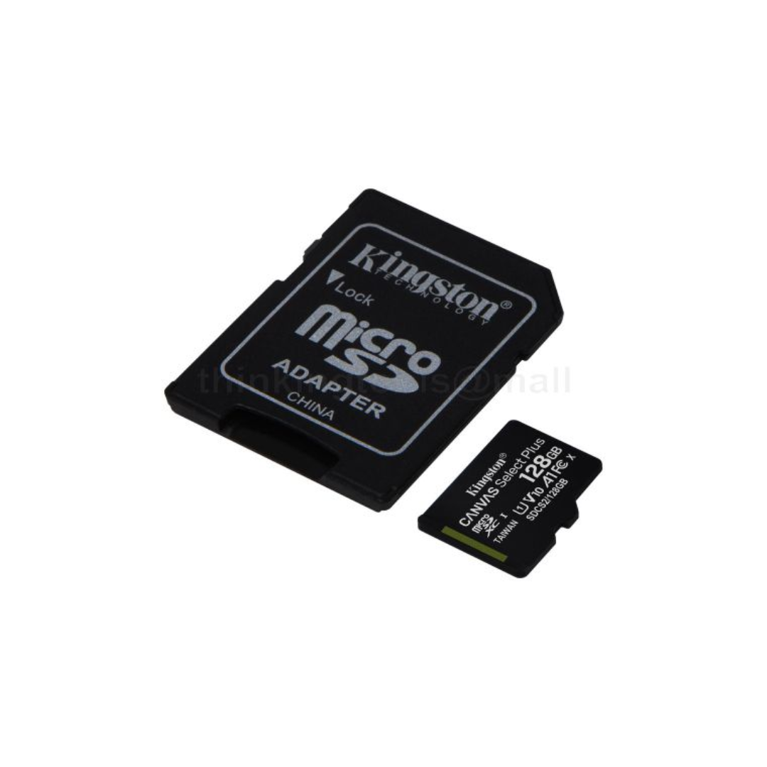 Kingston SDCS3/128GB Canvas Select Plus 128GB 100mb/s MicroSD Memory Card with Android A1 Performance Class