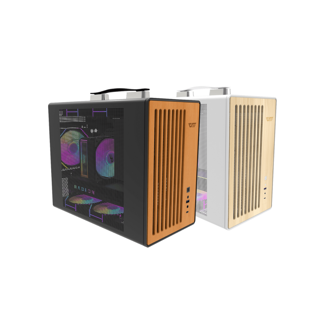 DarkFlash WD200 Wood Edition mATX PC Case ( Black | White )