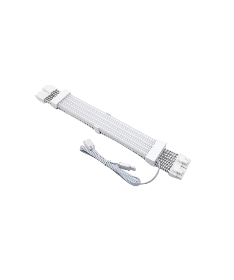 Dual 8pin ARGB PCIE/GPU Extension Cable WHITE