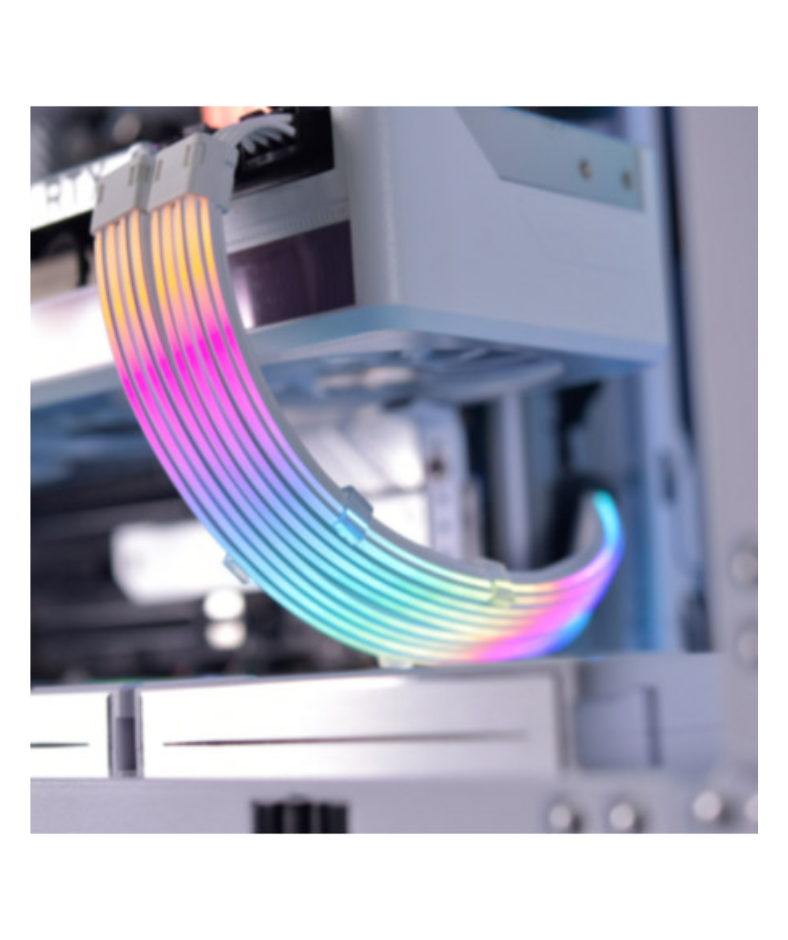 Dual 8pin ARGB PCIE/GPU Extension Cable WHITE