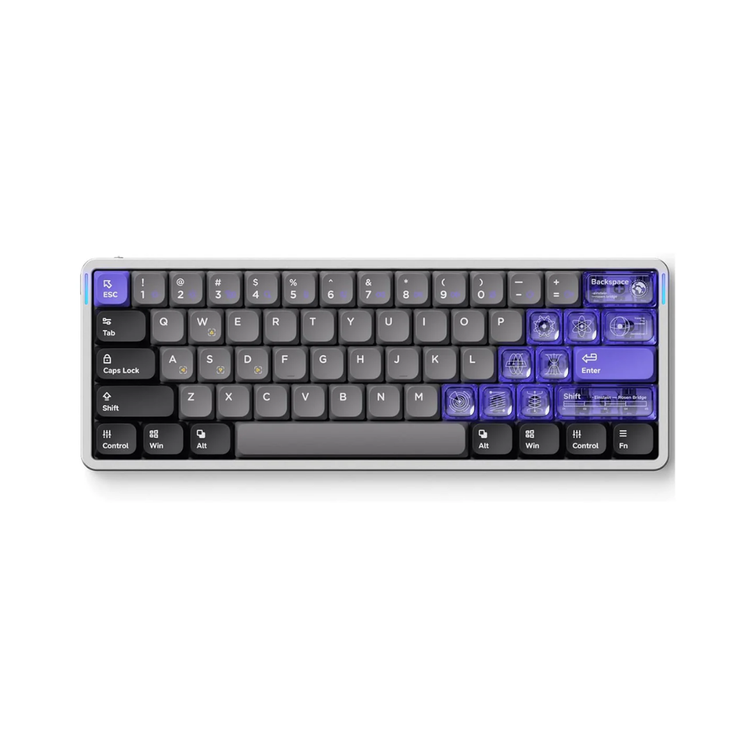 Nuphy Air60 HE Silver / Magnetic Jade (POM) Keyboard