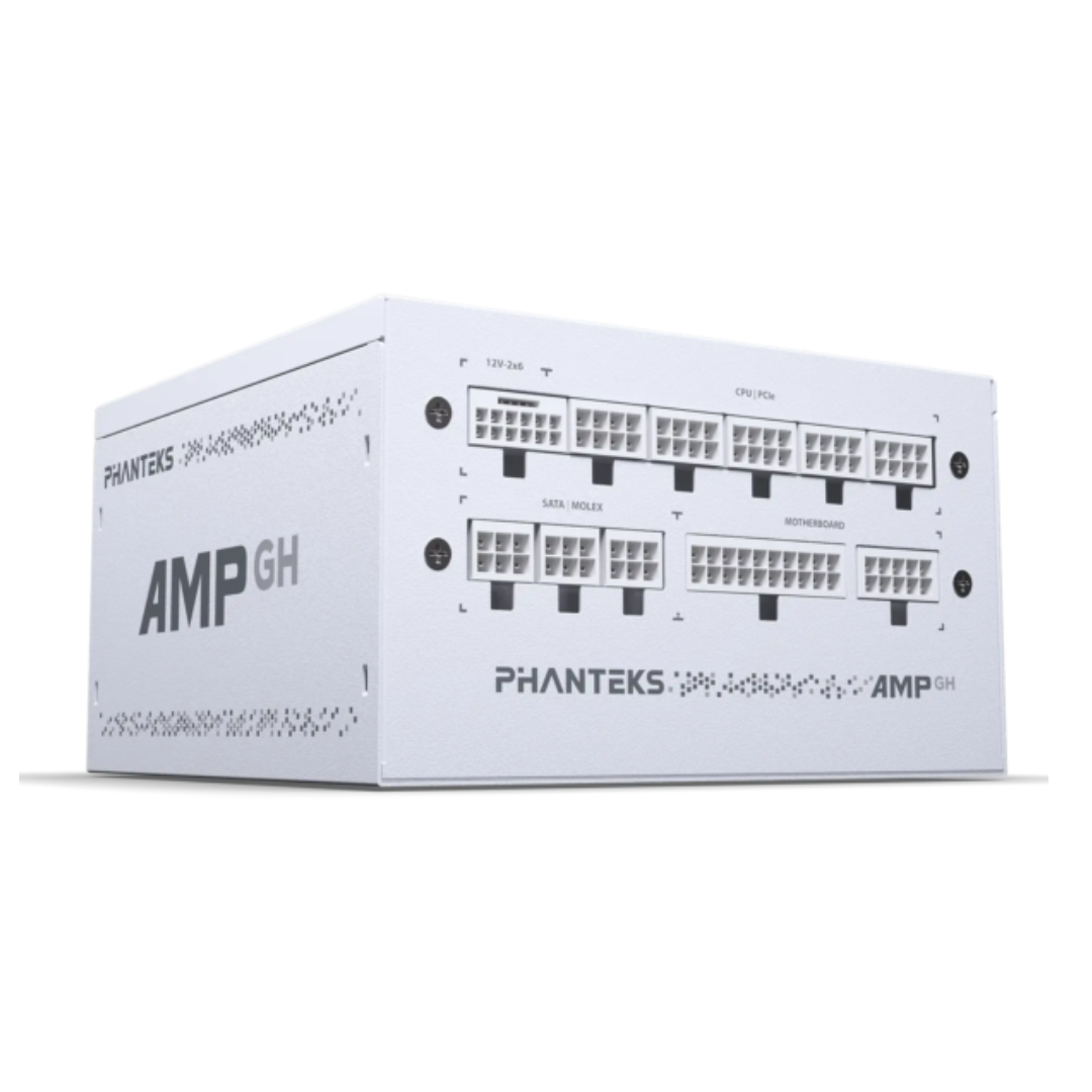 Phanteks AMP GH 750W Gold ATX 3.1 PCIe 5.1 80+ Fully Modular White Power Supply PH-P750GH_WT01