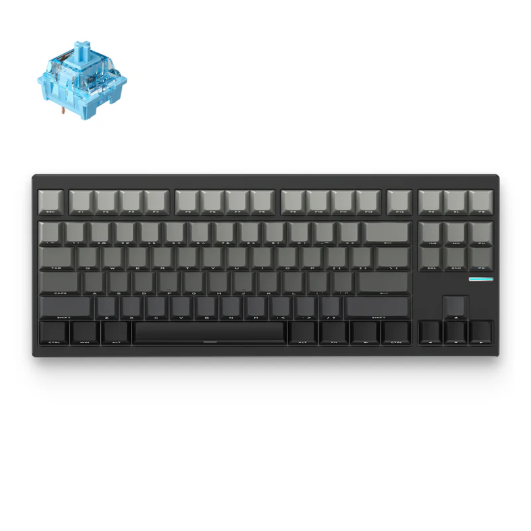 MCHOSE GX87S Full CNC Aluminum Custom (Mist Blue Switch) Mechanical Keyboard - 87% Layout, Tri-mode Connectivity, 8000mAh Battery