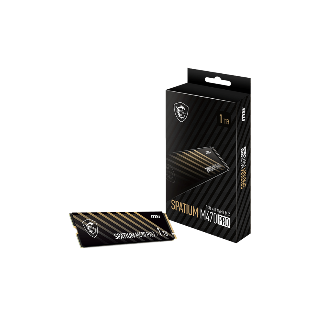 MSI Spatium M470 Pro 1TB M.2 PCIe4.0 NVMe 3D NAND Flash Solid State Drive