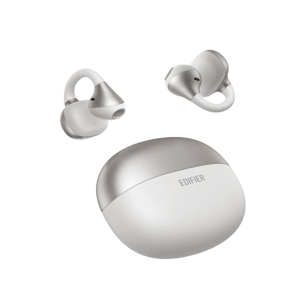 Edifier Comfo Bass Open-Ear True Wireless Earbuds (Lunar Silver/Space Black)