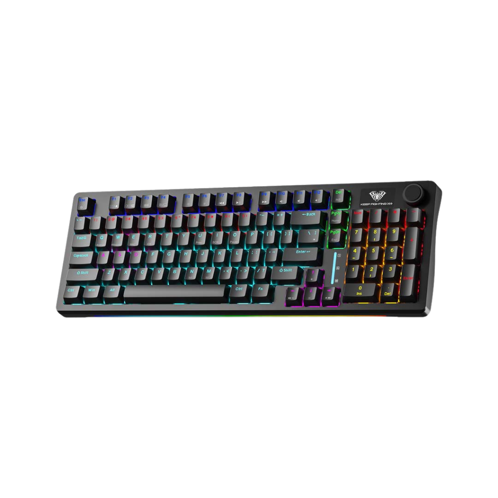 Aula S98 Black Tri-Mode RGB 98Keys Rainbow Light Red Switch