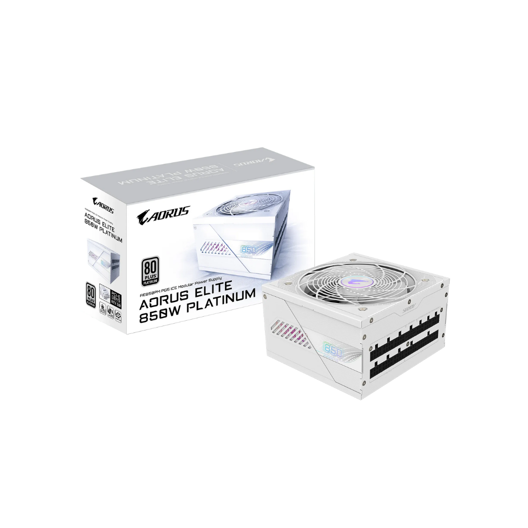 Gigabyte Aorus Elite P850W 80+ Platinum Modular PCIe 5.0 Power Supply GP-AE850PM-PG5 | GP-AE850PM-PG5-ICE