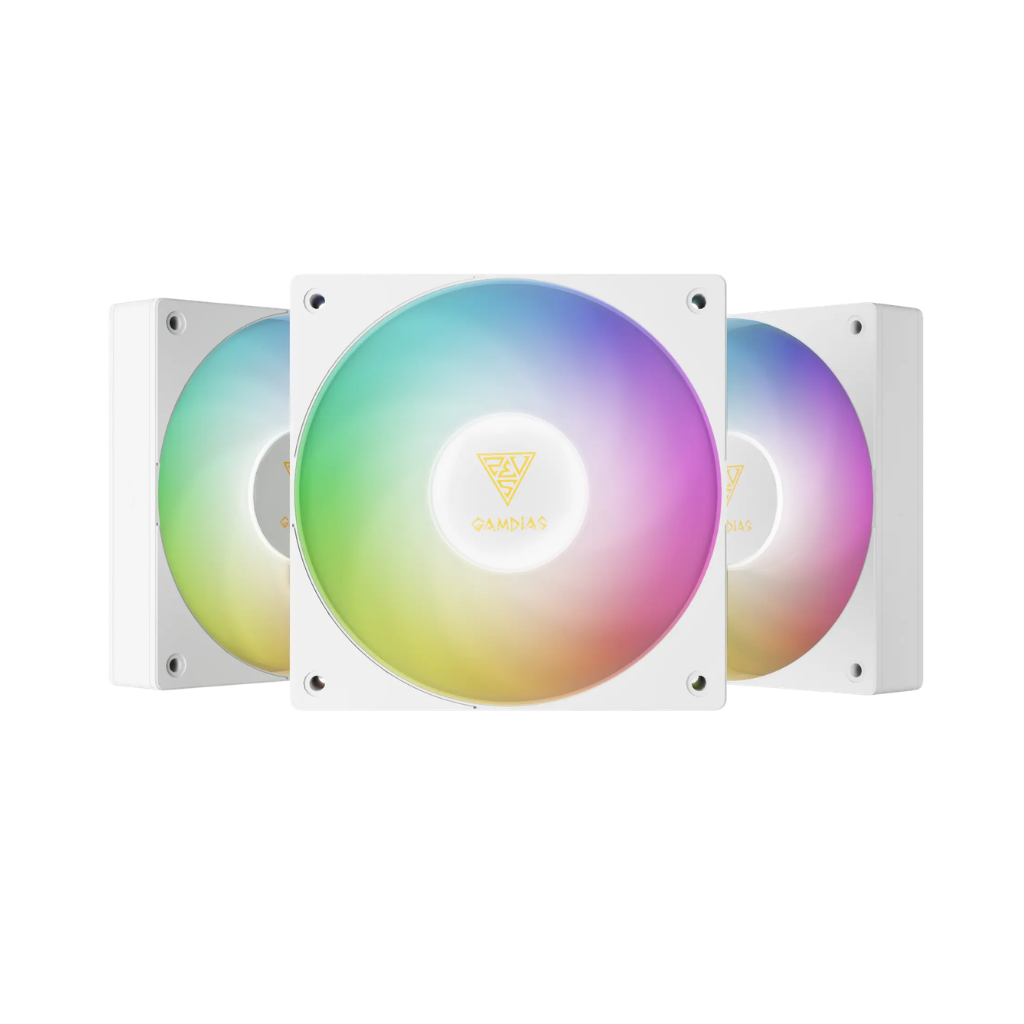 Gamdias Notus M1-1203 ARGB TRIO 120mm PWM Fan with Swappable Blade ( Black | White )
